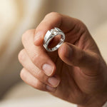 1CTW Valor Channel Set Lab Grown Diamond Ring For Men White 