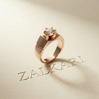 1.50CTW Imperial Round Lab Grown Diamond Ring For Men Rose gold