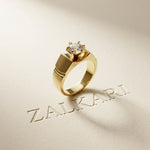 1.50CTW Imperial Round Lab Grown Diamond Ring For Men Gold