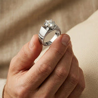 1.50CTW Imperial Round Lab Grown Diamond Ring For Men White 