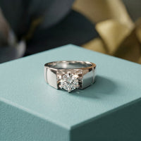 1.50CTW Imperial Round Lab Grown Diamond Ring For Men White 