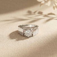 1.50CTW Imperial Round Lab Grown Diamond Ring For Men White 