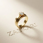 0.75CTW Round Vanguard Crest Lab Grown Diamond Ring For Men Gold