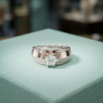 0.75CTW Round Vanguard Crest Lab Grown Diamond Ring For Men White