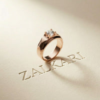 0.75CTW Round Vanguard Crown Lab Grown Diamond Ring For Men Rose Gold
