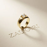0.75CTW Round Vanguard Crown Lab Grown Diamond Ring For Men Gold