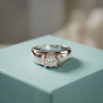 0.75CTW Round Vanguard Crown Lab Grown Diamond Ring For Men White