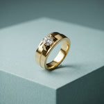 0.75CTW Vanguard Solitaire Lab Grown Diamond Ring For Men Gold