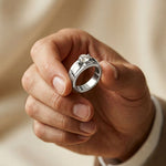 0.75CTW Vanguard Solitaire Lab Grown Diamond Ring For Men White