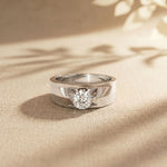 0.75CTW Vanguard Solitaire Lab Grown Diamond Ring For Men White