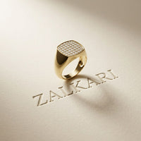 0.70 Ct Round Monarch Pavé Lab Grown Diamond Ring For Men Gold