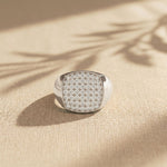 0.70 Ct Round Monarch Pavé Lab Grown Diamond Ring For Men White