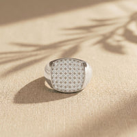 0.70 Ct Round Monarch Pavé Lab Grown Diamond Ring For Men White