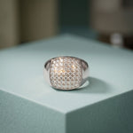0.70 Ct Round Monarch Pavé Lab Grown Diamond Ring For Men White