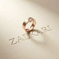 0.25CTW Princess Apex Bezel Lab Grown Diamond Ring For Men Rose Gold