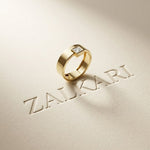 0.25CTW Princess Apex Bezel Lab Grown Diamond Ring For Men Gold