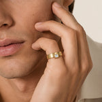 0.25CTW Princess Apex Bezel Lab Grown Diamond Ring For Men Gold