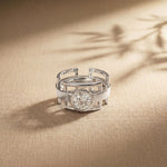 1 CTW Round Apex Orbit Lab Grown Diamond Ring For Men White