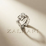 1 CTW Round Apex Orbit Lab Grown Diamond Ring For Men White