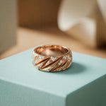 0.65CTW Round Tempest Pavé Lab Grown Diamond Band For Men Rose Gold