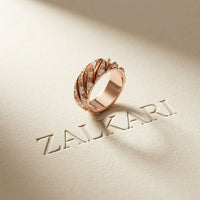 0.65CTW Round Tempest Pavé Lab Grown Diamond Band For Men Rose Gold