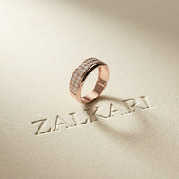 0.60CTW Round Regent Double Row Lab Grown Diamond Band For Men Rose Gold