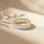 4.90CTW Radiant Cut Lab Grown Diamond Eternity Band For Men Gold