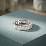 4.90CTW Radiant Cut Lab Grown Diamond Eternity Band For Men White