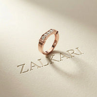 0.55 CTW Round Arcadia Lab Grown Diamond Band Ring For Men Rose Gold
