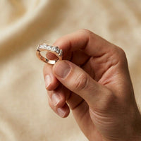 0.55 CTW Round Arcadia Lab Grown Diamond Band Ring For Men Rose Gold