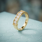 0.55 CTW Round Arcadia Lab Grown Diamond Band Ring For Men Gold
