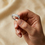 0.55 CTW Round Arcadia Lab Grown Diamond Band Ring For Men White 
