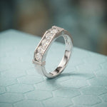 0.55 CTW Round Arcadia Lab Grown Diamond Band Ring For Men White 