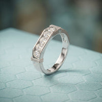 0.55 CTW Round Arcadia Lab Grown Diamond Band Ring For Men White 