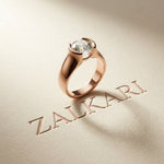1.5CTW Round Sovereign Solitaire Lab Grown Diamond Ring For Men Rose Gold