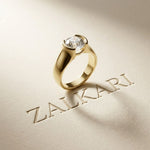 1.5CTW Round Sovereign Solitaire Lab Grown Diamond Ring For Men Gold