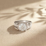 1.5CTW Round Sovereign Solitaire Lab Grown Diamond Ring For Men White
