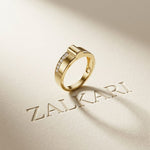 0.20 CTW Round Vanguard Dual Pavé Lab Grown Diamond Ring For Men Gold