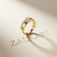 0.20 CTW Round Vanguard Dual Pavé Lab Grown Diamond Ring For Men Gold