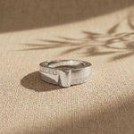 0.20 CTW Round Vanguard Dual Pavé Lab Grown Diamond Ring For Men White