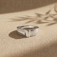 0.20 CTW Round Vanguard Dual Pavé Lab Grown Diamond Ring For Men White