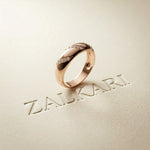 0.15CTW Round Diagonal Pavé Lab Grown Diamond Band Ring For Men Rose Gold