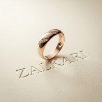 0.15CTW Round Diagonal Pavé Lab Grown Diamond Band Ring For Men Rose Gold