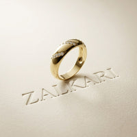 0.15CTW Round Diagonal Pavé Lab Grown Diamond Band Ring For Men Gold