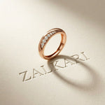 0.15CTW Round Wave Pavé Lab Grown Diamond Band Ring For Men Rose Gold