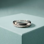 0.15CTW Round Wave Pavé Lab Grown Diamond Band Ring For Men White 