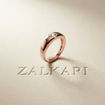 0.05CTW Round Solitaire Lab Grown Diamond Ring For Men Rose Gold