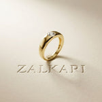 0.05CTW Round Solitaire Lab Grown Diamond Ring For Men Gold