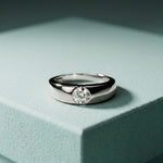 0.05CTW Round Solitaire Lab Grown Diamond Ring For Men White