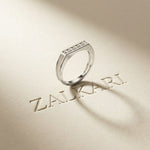 0.25CTW Round Linear Five Stone Lab Grown Diamond Band Ring For Men White